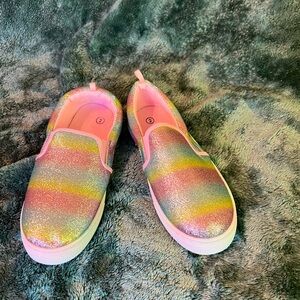 Glittery Rainbow color sips one with sparkle, gifted never work size 2